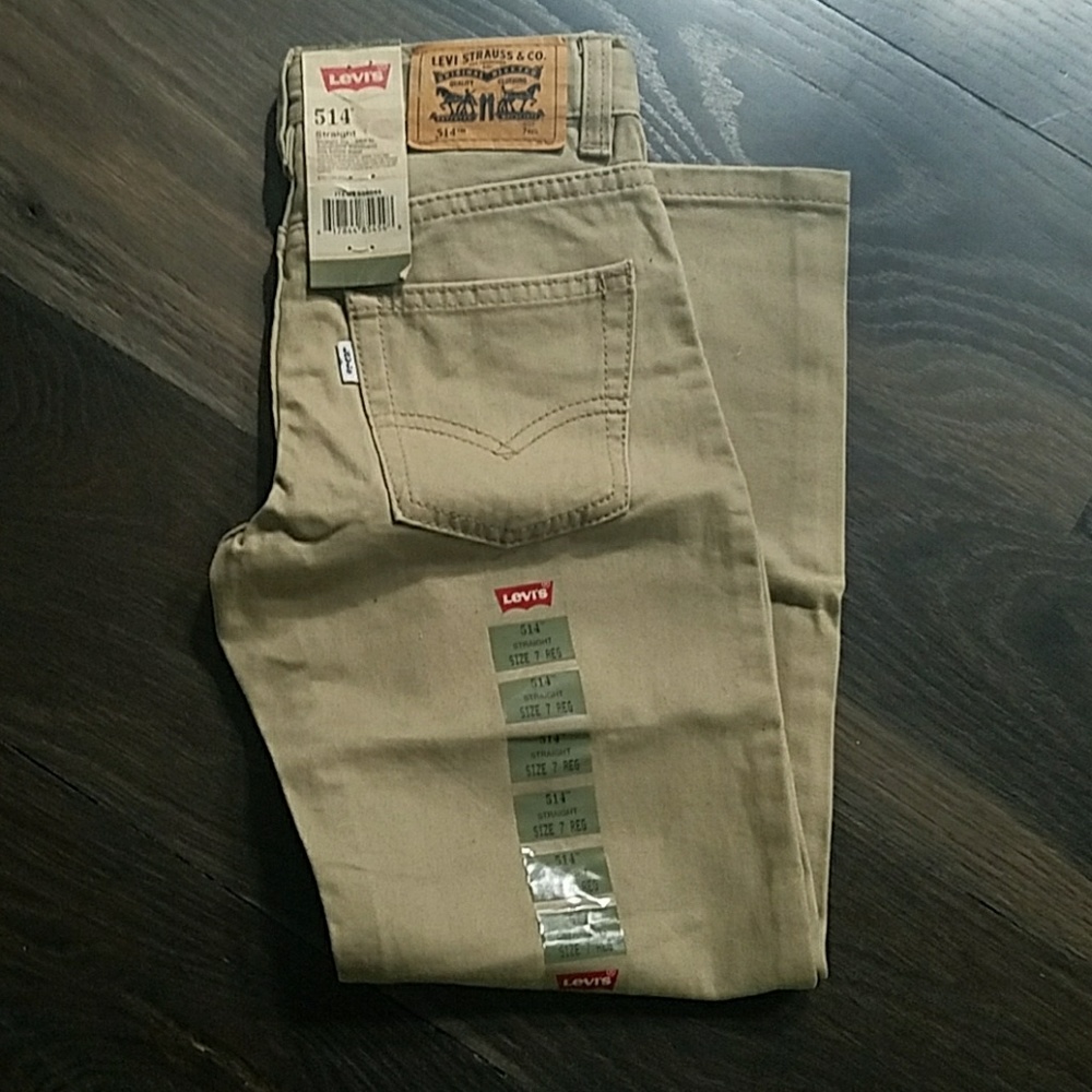 NWT Levi's 514 size 7 brushed twill